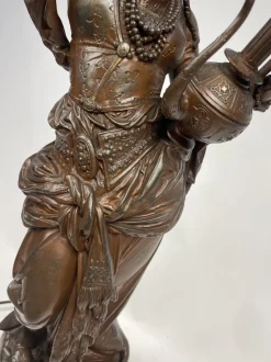 Best Pamono Liberty Woman with Amphora Table Lamp, 1920s