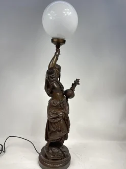 Best Pamono Liberty Woman with Amphora Table Lamp, 1920s