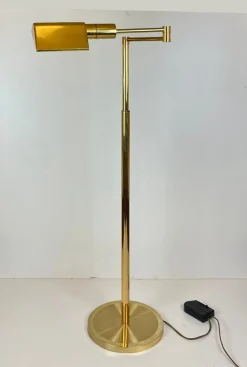 Clearance Pamono Library Brass Floor Lamp from Boulanger, 1980s