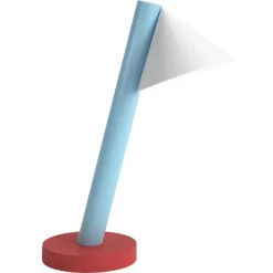 Clearance Pamono Light Blue and Red Tube with Globes and Cones Desk Light by Atelier Areti