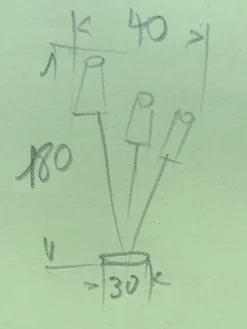 Outlet Pamono 3-Light Floor Lamp, France, 1950s