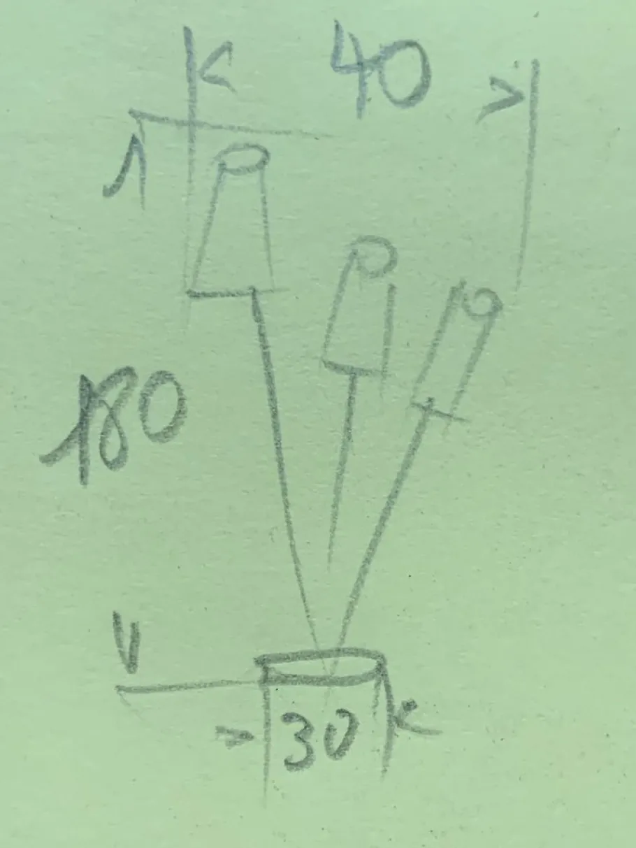 Outlet Pamono 3-Light Floor Lamp, France, 1950s