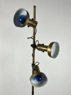 Best Pamono 3-Light Floor Lamp in Brass and Aluminum, Italy, 1970s