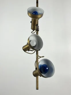 Best Pamono 3-Light Floor Lamp in Brass and Aluminum, Italy, 1970s