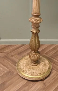 Pamono Louis Philippe Style Painted and Gilt Floor Lamp, 1910s