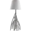 Pamono Mangrovia Floor Lamp in Polished Stainless Steel and Linen by Barberini & Gunnell