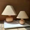 Best Pamono Mediterranean Style Terracotta Table Lamps with Wild Silk Lampshades, Italy, 1970s, Set of 2