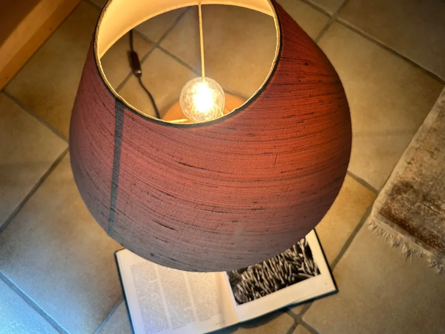 Best Pamono Mediterranean Style Terracotta Table Lamps with Wild Silk Lampshades, Italy, 1970s, Set of 2