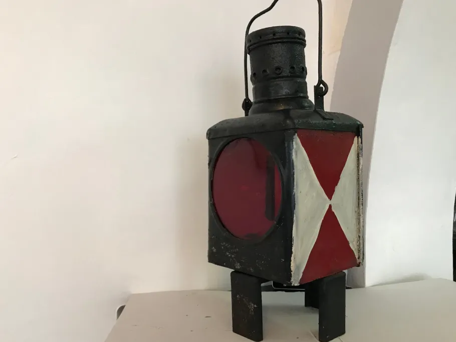 Sale Pamono Metal Railway Lantern Candle Lamp, 1920s