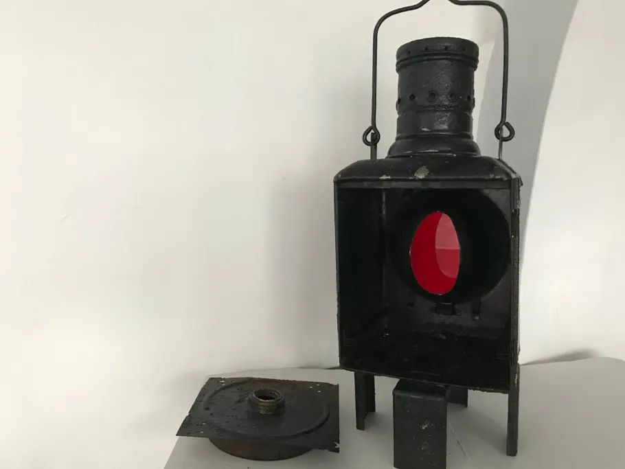 Sale Pamono Metal Railway Lantern Candle Lamp, 1920s