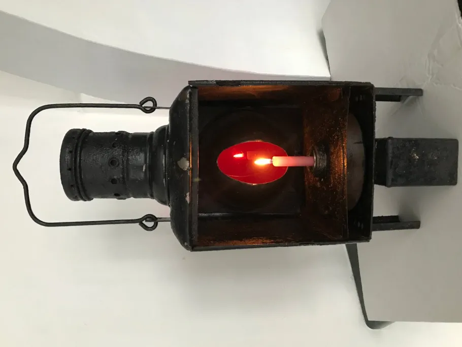 Sale Pamono Metal Railway Lantern Candle Lamp, 1920s
