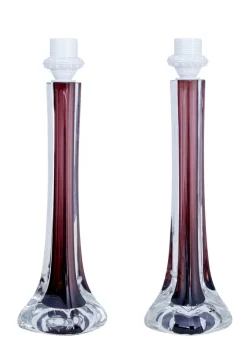 Clearance Pamono Mid 20th Century Coloured Glass Table Lamps from Flygsfors, Set of 2