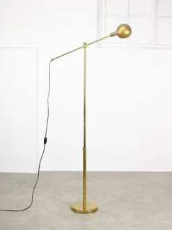 Best Pamono Mid-Century Adjustable Floor Lamp in Brass