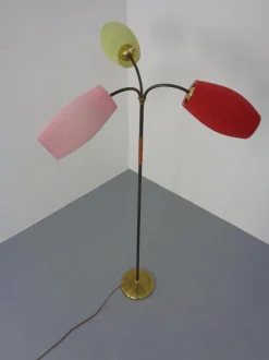 Sale Pamono Mid-Century Adjustable Floor Lamp with Three Lanterns, 1950s