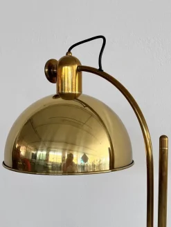 Online Pamono Mid-Century Adjustable Solid Brass Floor Lamp by Florian Schulz, 1970s