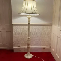 Best Pamono Mid-Century Alabaster Carved Floor Lamp, 1970s
