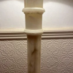 Best Pamono Mid-Century Alabaster Carved Floor Lamp, 1970s