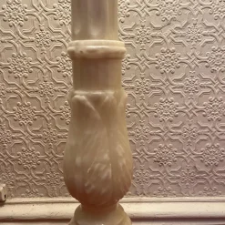 Best Pamono Mid-Century Alabaster Carved Floor Lamp, 1970s