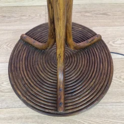 Online Pamono Mid-Century Bamboo & Rattan Floor Lamp, 1970s