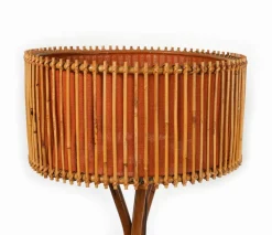 Hot Pamono Mid-Century Bamboo and Rattan Floor Lamp, Italy, 1960s