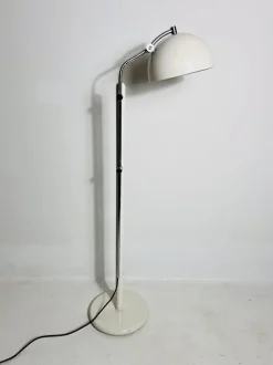 Pamono Mid-Century Bauhaus White Floor Lamp, Germany, 1970s