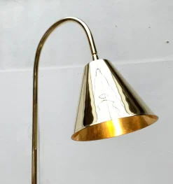 Best Pamono Mid-Century Brass Floor Lamp by Jacques Adnet for Valenti, Spain, 1960s