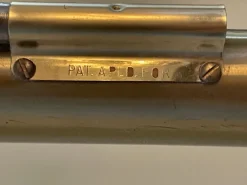 Pamono Mid-Century Brass Tension Pole Lamp with Spiral Arms and Cone Shades attributed to Stiffel, 1950s