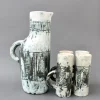 Best Pamono Mid-Century Ceramic Pitcher and Drinking Cups by Jacques Blin, 1950s, Set of 5