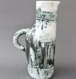 Best Pamono Mid-Century Ceramic Pitcher and Drinking Cups by Jacques Blin, 1950s, Set of 5