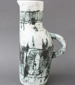 Best Pamono Mid-Century Ceramic Pitcher and Drinking Cups by Jacques Blin, 1950s, Set of 5