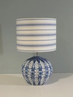 Clearance Pamono Mid-Century Ceramic Table Lamp with Custom-Made Lampshade, 1960s