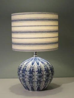 Clearance Pamono Mid-Century Ceramic Table Lamp with Custom-Made Lampshade, 1960s