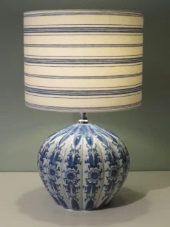 Clearance Pamono Mid-Century Ceramic Table Lamp with Custom-Made Lampshade, 1960s