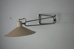 Best Pamono Mid-Century Chrome Swing Arm Wall Lamp, France, 1950s
