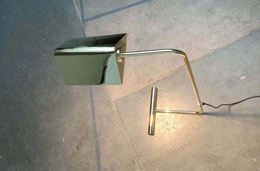 Pamono Mid-Century Counterweight Brass Floor Lamp, 1960s