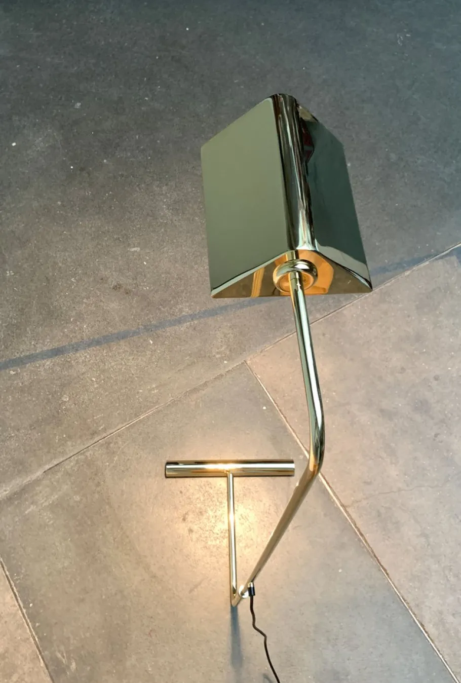 Pamono Mid-Century Counterweight Brass Floor Lamp, 1960s