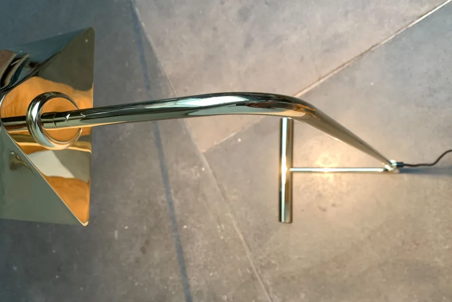 Pamono Mid-Century Counterweight Brass Floor Lamp, 1960s