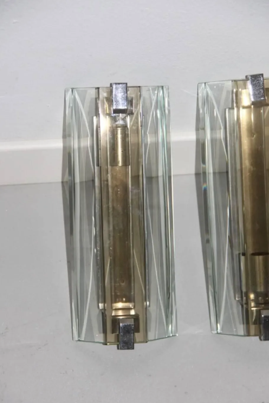 Best Pamono Mid-Century Crystal Wall Sconces from Veca, 1960s, Set of 2