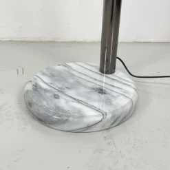 Clearance Pamono Mid-Century Danish Bilka Multi Lamp Floor Light in Smoked Chrome with Marble Base, 1970s