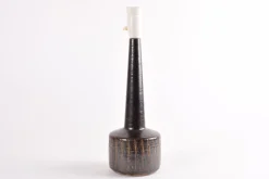 Best Pamono Mid-Century Danish Brown Glazed and Striped Ceramic Table Lamp from Palshus, 1960s