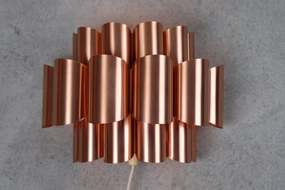 Best Pamono Mid-Century Danish Copper Wall Lamp by Werner Schou