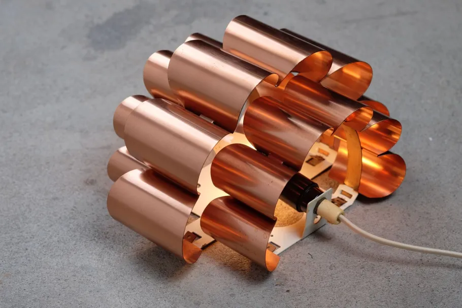 Best Pamono Mid-Century Danish Copper Wall Lamp by Werner Schou