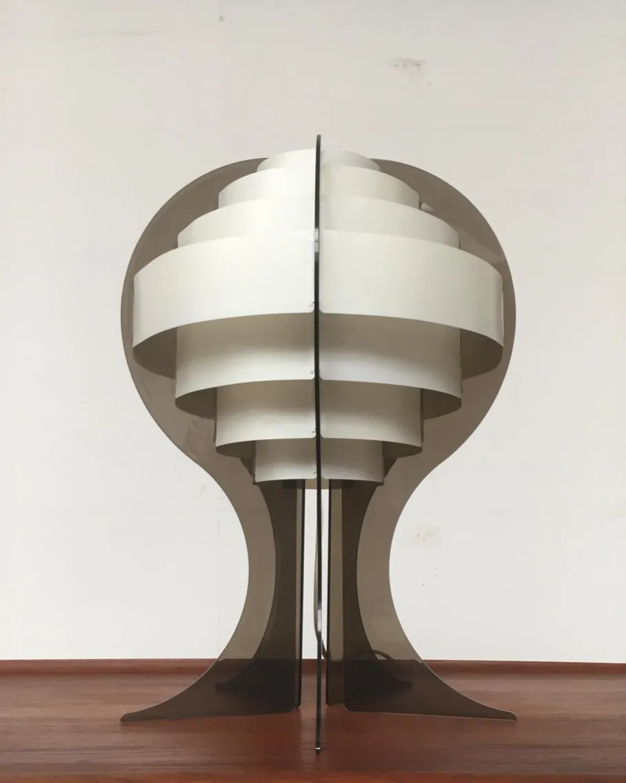 Clearance Pamono Mid-Century Danish Plastic Table Lamp by Flemming Brylle & Preben Jacobsen