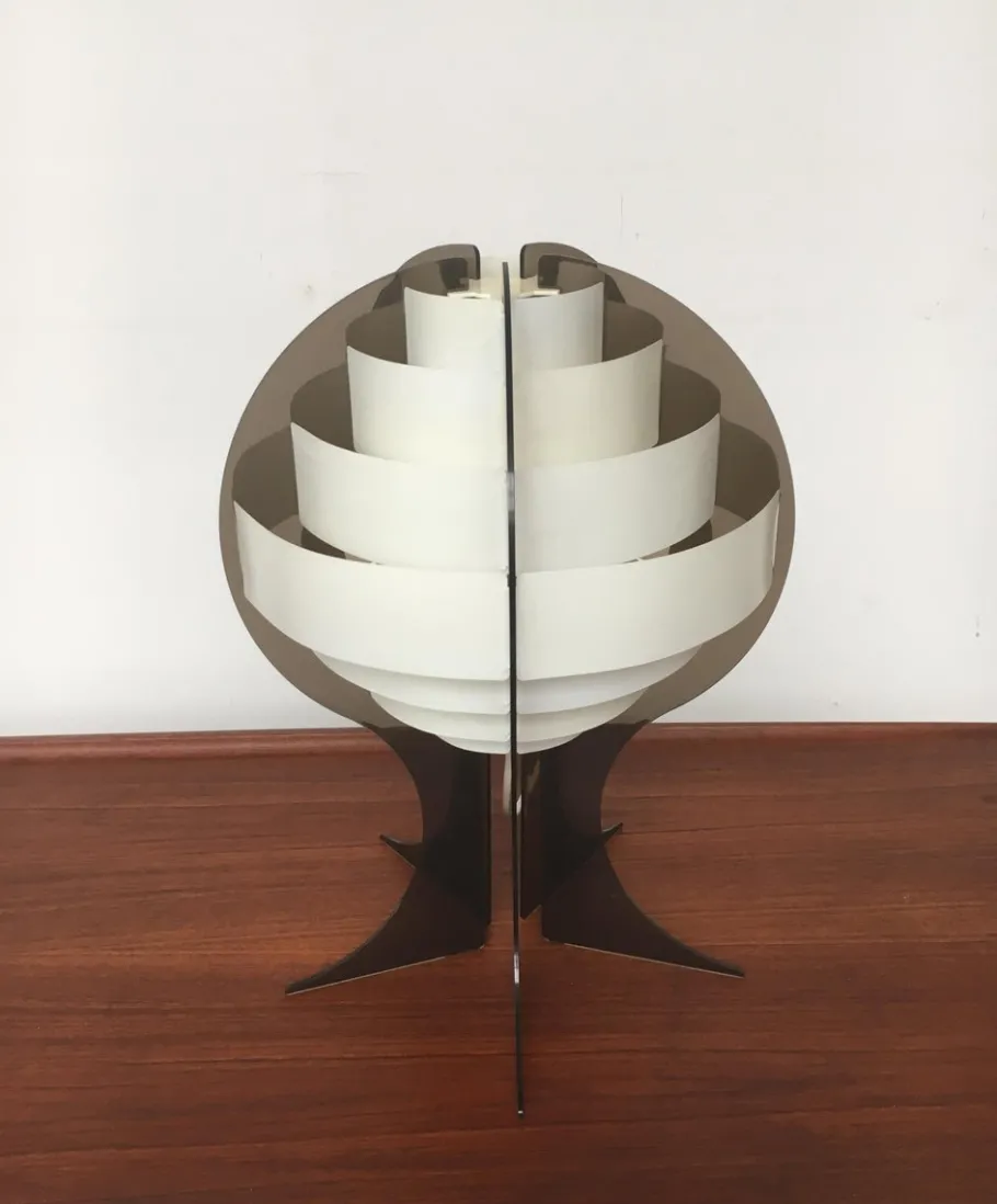 Clearance Pamono Mid-Century Danish Plastic Table Lamp by Flemming Brylle & Preben Jacobsen