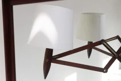 Best Pamono Mid-Century Danish Rosewood Scissor Wall Lamp, 1960s