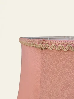 Online Pamono Mid-Century Floor Lamp with Pink Velvet Shade and Fringes Brass Base with Marble Decoration, 1960s