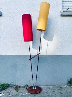 Pamono Mid-Century Floor Lamp with Two Fluorescent Spots from Richard Essig, 1960s