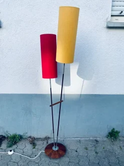 Pamono Mid-Century Floor Lamp with Two Fluorescent Spots from Richard Essig, 1960s