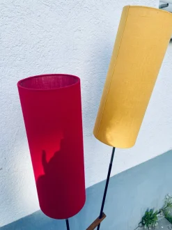 Pamono Mid-Century Floor Lamp with Two Fluorescent Spots from Richard Essig, 1960s