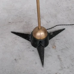 Best Pamono Mid-Century French Brass Floor Lamp by Robert Mathieu, 1950s